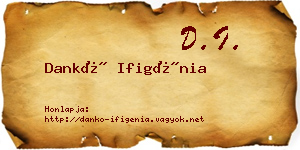 Dankó Ifigénia névjegykártya